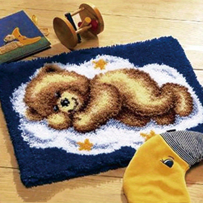 Latch Hook Kits Diy Carpet Color Printed Diy Rug Crafts Arts - Temu