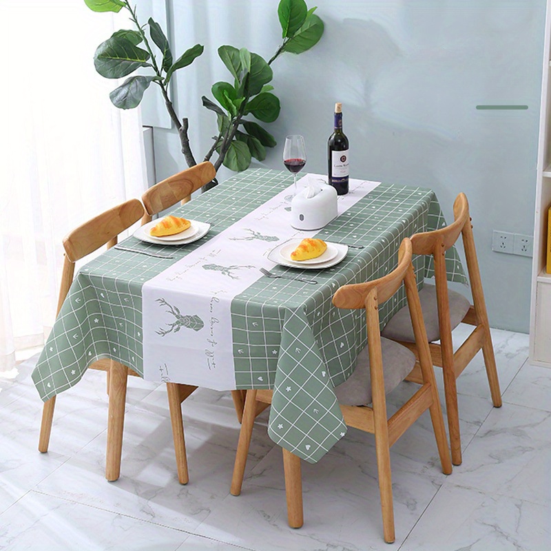 Mantel transparente de plástico transparente para mesa de comedor familiar,  cubierta de escritorio impermeable, mantel rectangular para uso como