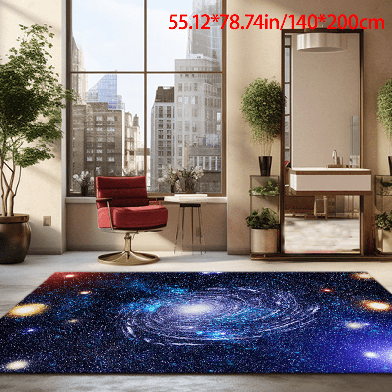 

Crystal Velvet Space Star Carpet, Area Rug, Soft Carpet, Machine Washable, Non-slip, Office Entrance Door Mat, Decorative Carpet For Hotel Cafe Shop, Restaurant Floor Mat