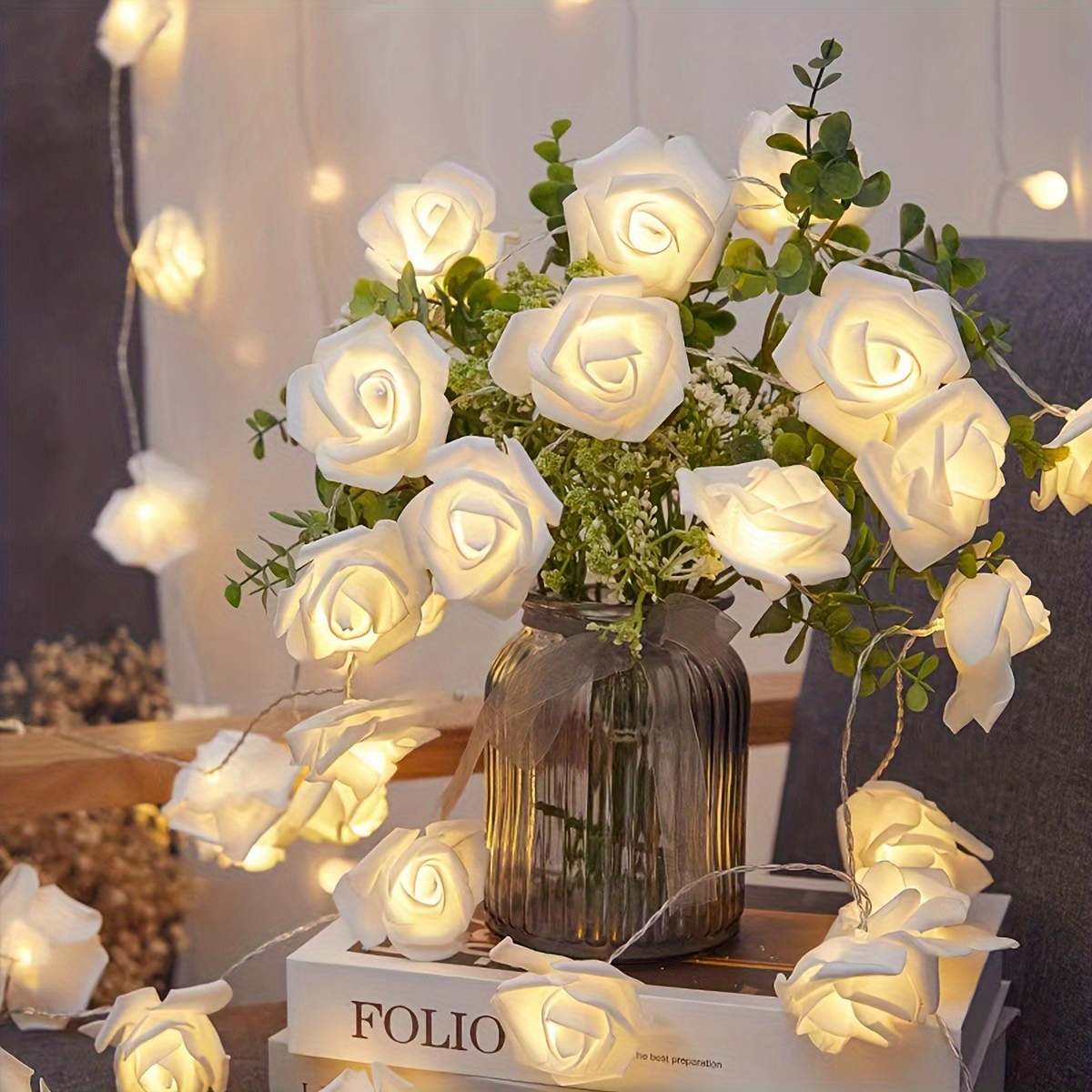 Led Wisteria Decor String Light ( 20 Led) Flower - Temu