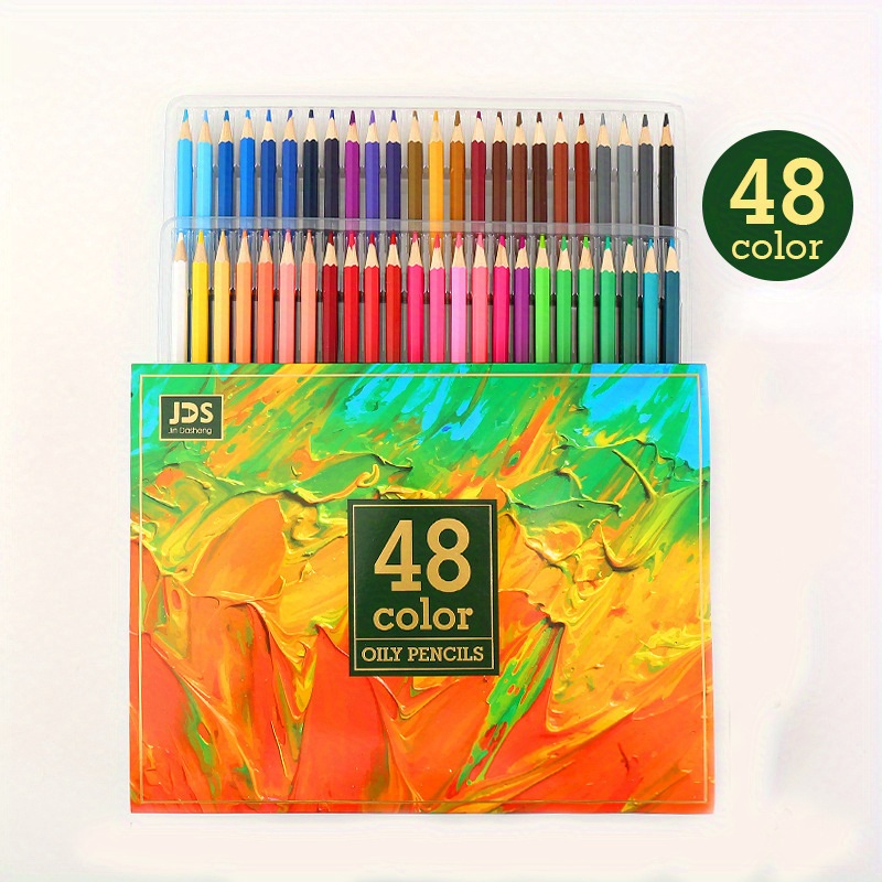 24 Pièces Crayons De Couleur, Couleurs Vibrantes Pré-taillés Pour