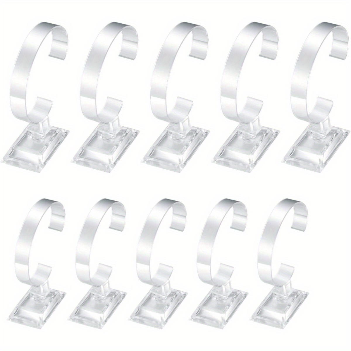 

10 Pcs Watch Display Stand Holder, Transparent Bracelet Stand Holder, Clear Jewelry Display Stands Rack For Store Or Home Usage