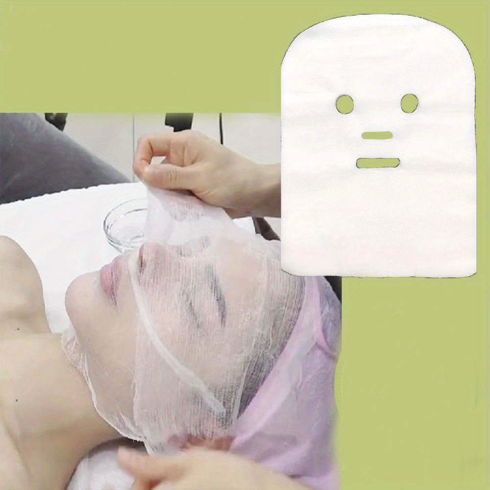 

100pcs Ultra-thin Facial Gauze Masks 35cm*30cm Disposable Diy Beauty Mask Salon Facial Skin Care Mask - Facial Care Gifts For Mother