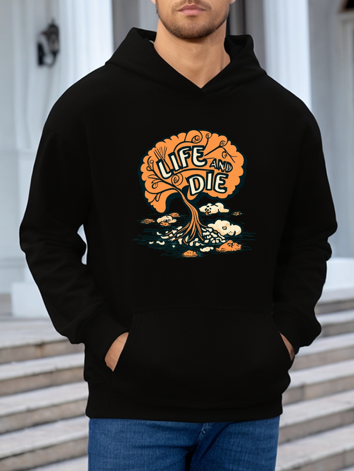 Sudadera Capucha Mujer Koton Sudadera Con Capucha Koton Para Mujer - Manga Larga, Bolsillo Canguro, Estampada, 65% Algodón Sudadera Bolsillo Canguro