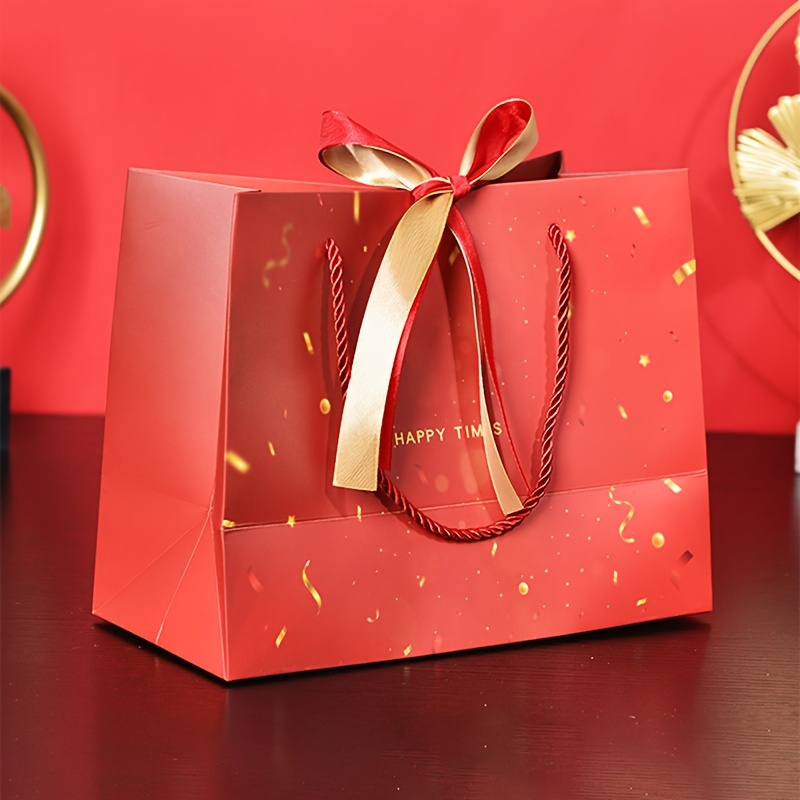 Red Festive Red Gift Bag Festive Sugar Packaging Bag Gift - Temu