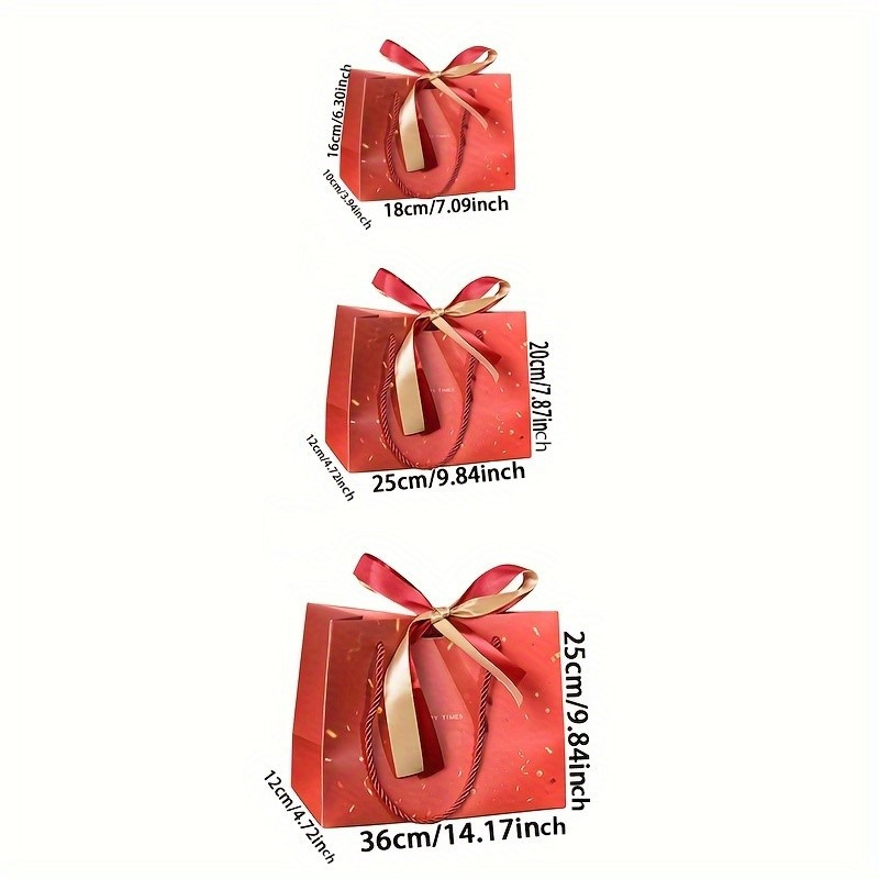 Red Festive Red Gift Bag Festive Sugar Packaging Bag Gift - Temu