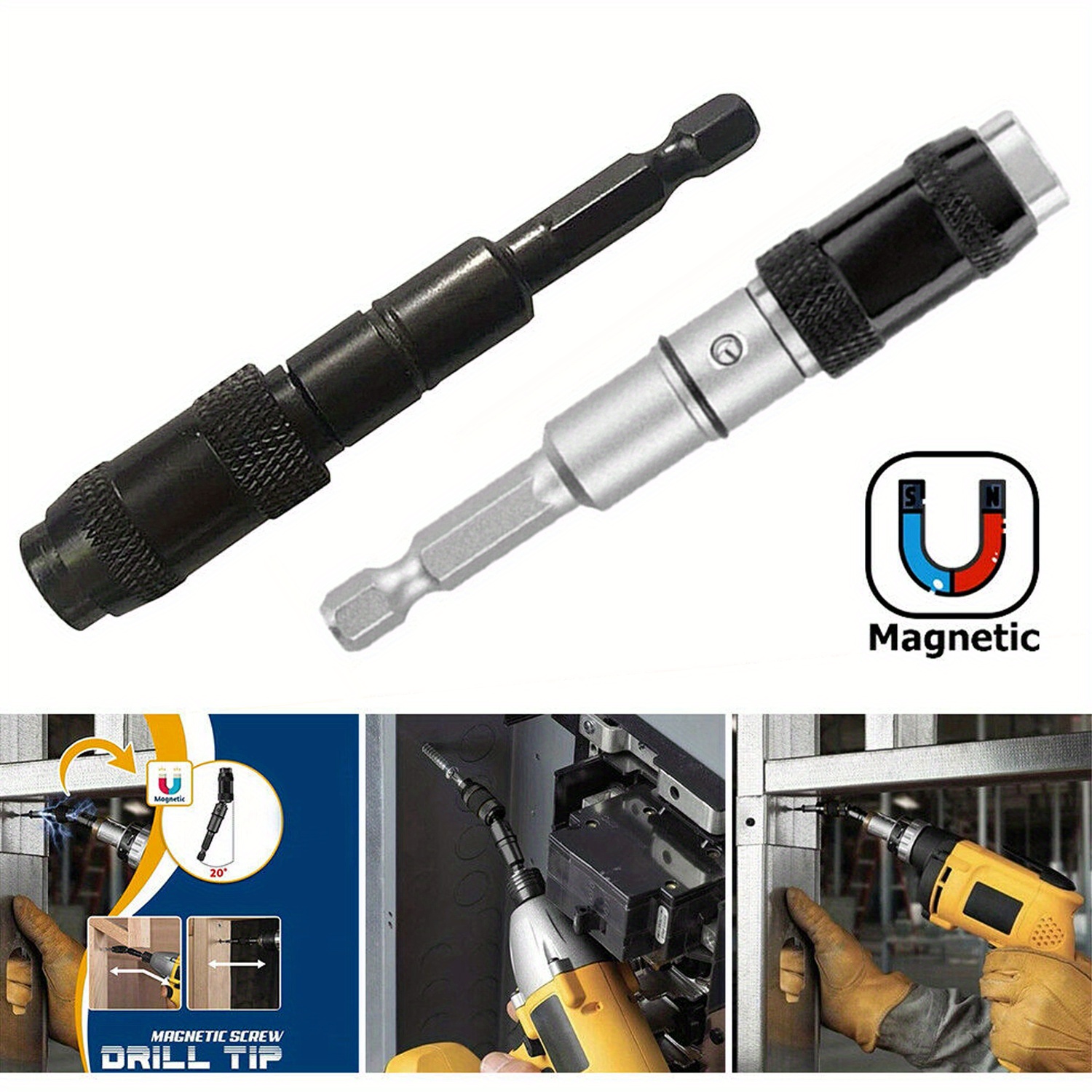 

1pc Magnetic Electric Drill Screw Bit, Magnetic Hex Shank Adapters