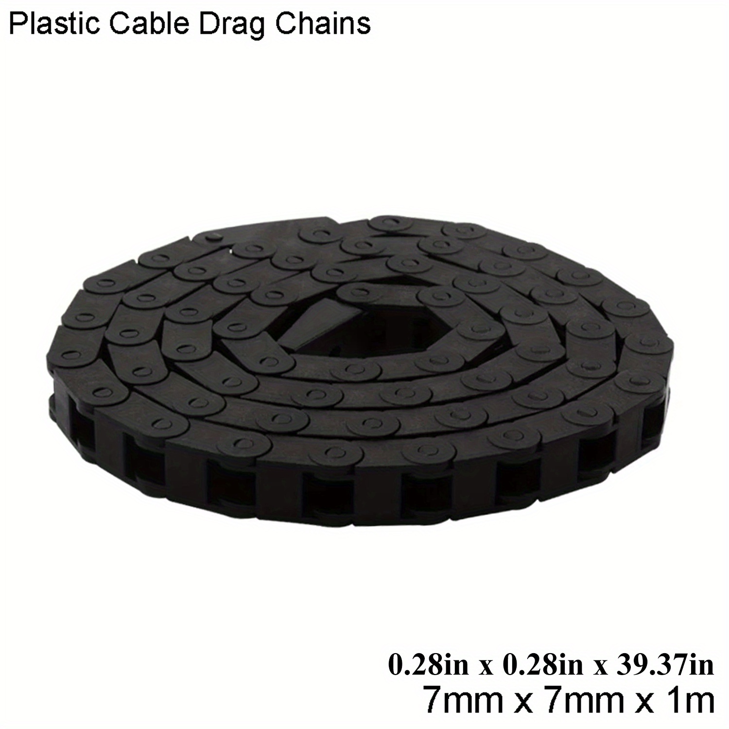 Drag Chain Cable Plastic Nylon Wire Bridge 1m Length For 3d Printer And Cnc Machines With End Connectors 10×10, 7x7 1m 3d Printer Parts Machine Tool