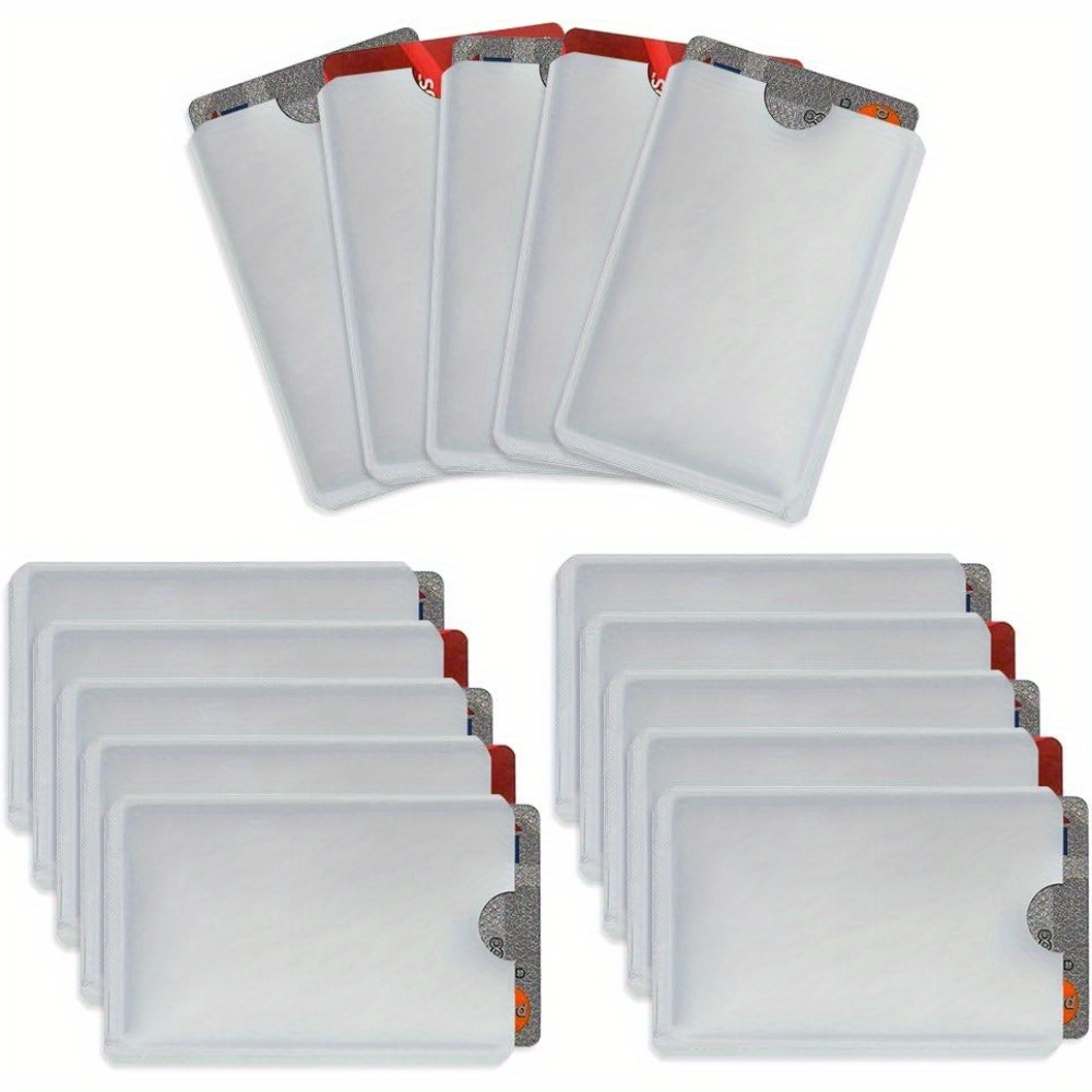 AUTOEASY Rfid blocking card holder- 4 pcs. Card Protector Sleeves Blocks  Credit Cards, blocking sleeve, blocking