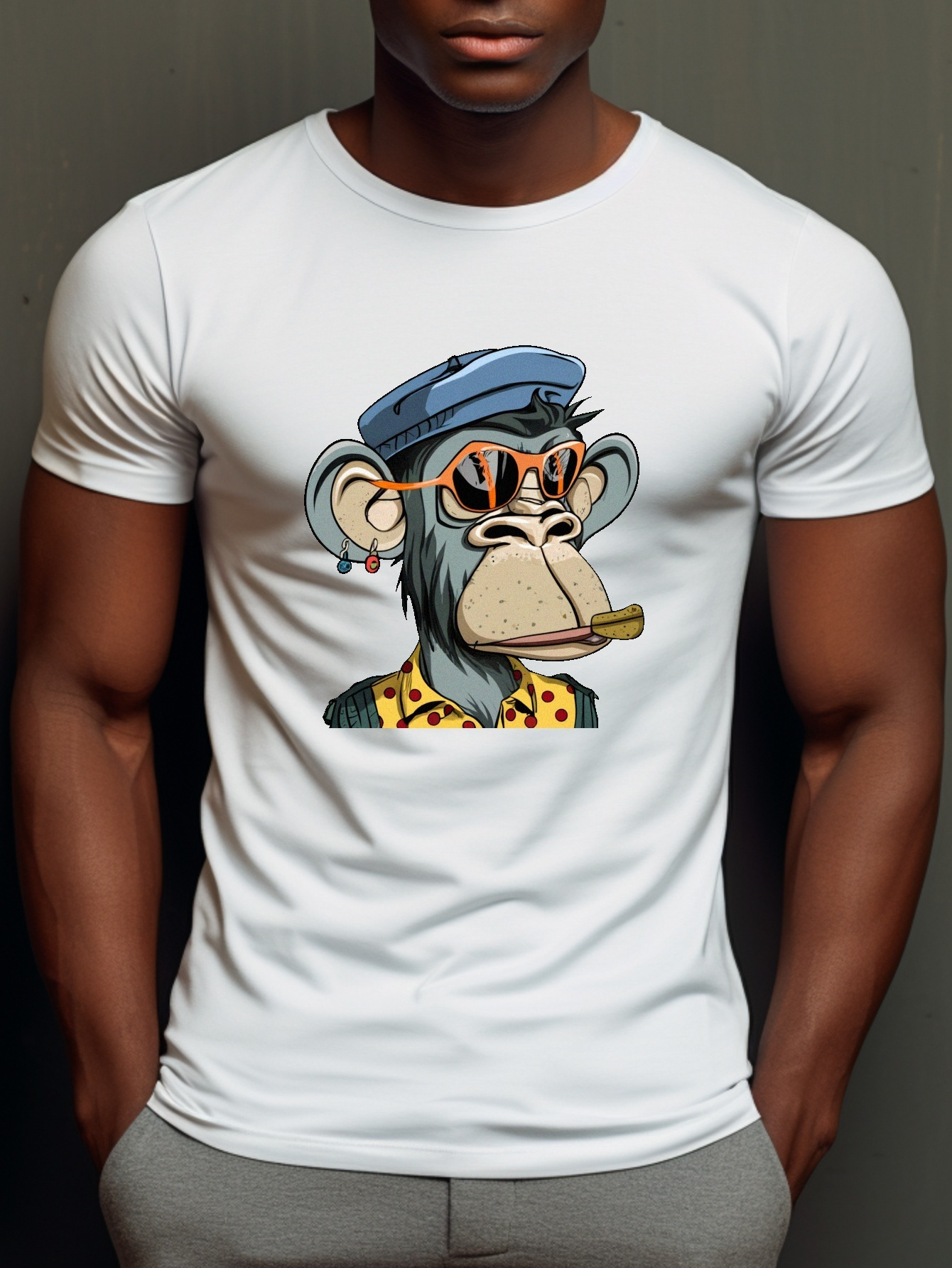  KS-QON BENG Men's T-Shirt Colorful Monkey with Cannabis 3D Full  Print Quick-Dry Short Sleeve Tee Crew Neck Sports Shirt : Clothing, Shoes &  Jewelry