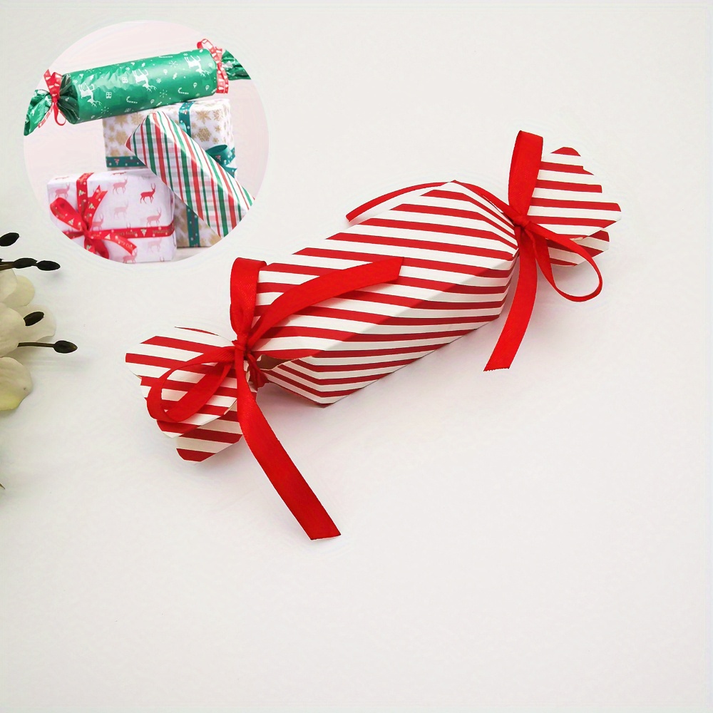 50 Pcs Boîte De Bonbons De Noël Avec Ruban, DIY Cadeau Sacs De Fête Cadeau  De Fête Dessert Biscuit Bonbons Emballage De Papier Festival Vacances