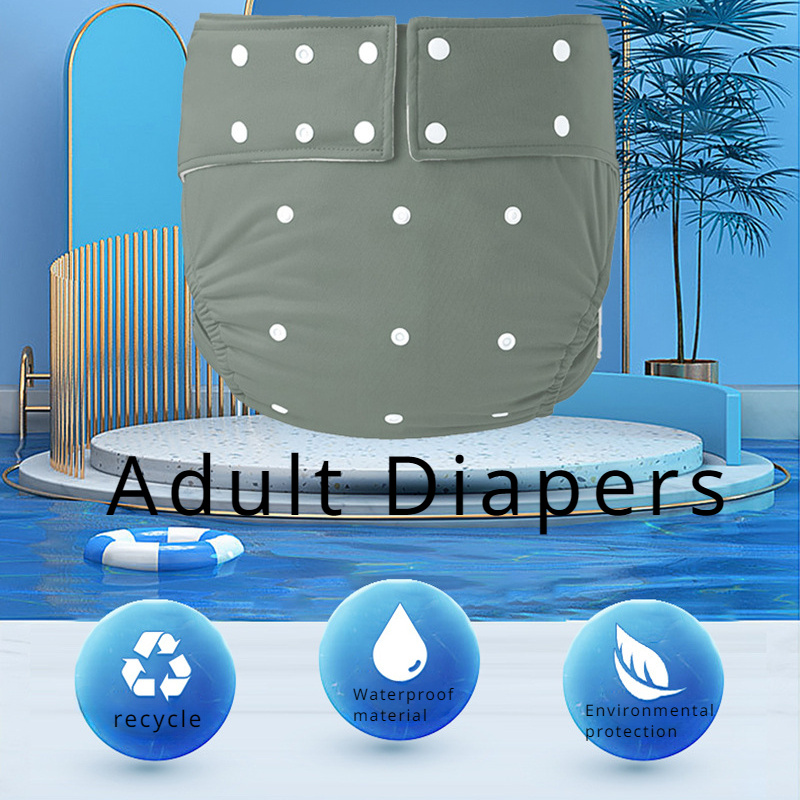 Pañal lavable para adultos, pañales reutilizables de gran tamaño contra la  incontinencia, utilizado con almohadilla de pañales reutilizable, bolsillo