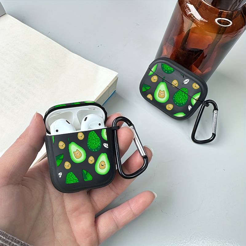 

Avocado Silicone Case With Keychain Bag For Airpods 1 2 3 Cover Earphone Case