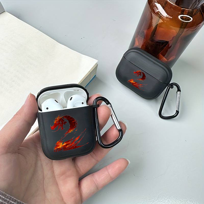 

Red Dragon Silicone Case With Keychain Bag For Airpods 1 2 3 Cover Earphone Case Airpods Pro Ery Protective Charing Soft Cases For Air Pods 3 2 1 Pro Cover