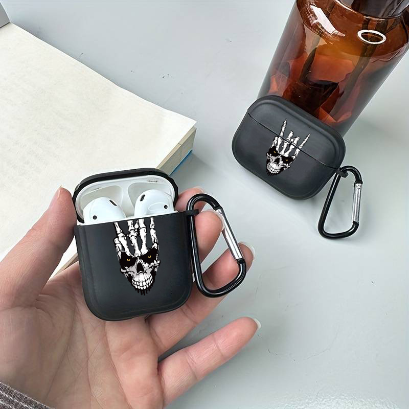 

Halloween Palm Ghost Silicone Case With Keychain Bag For Airpods 1 2 3 Cover Earphone Case For Airpods Pro Ery Protective Charing Soft Cases For 3 2 1 Pro Cover