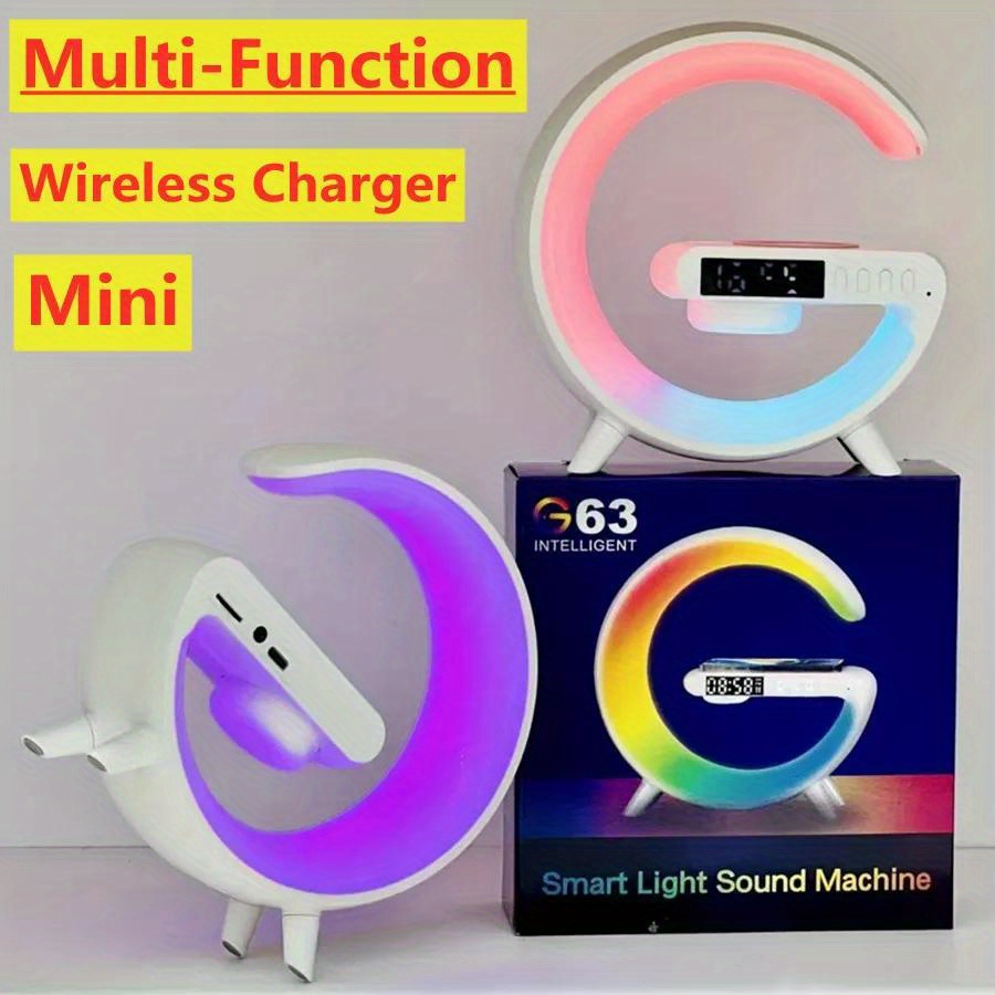 Mini Multifunction Wireless Charger Pad Stand Speaker Tf Rgb - Temu