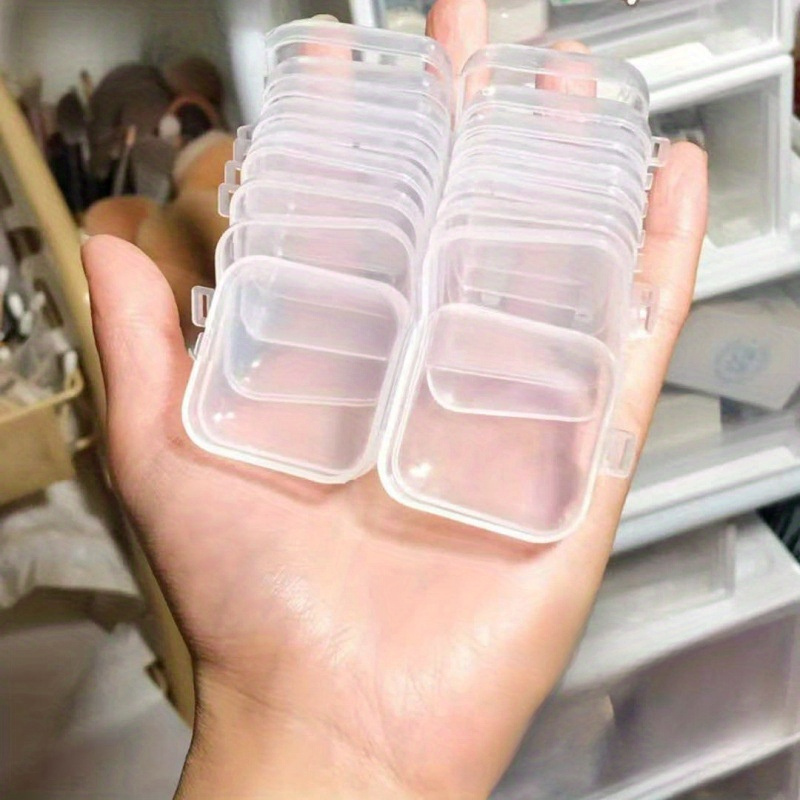 50pcs Contenedores Plástico Transparente Bisagras Llevar - Temu