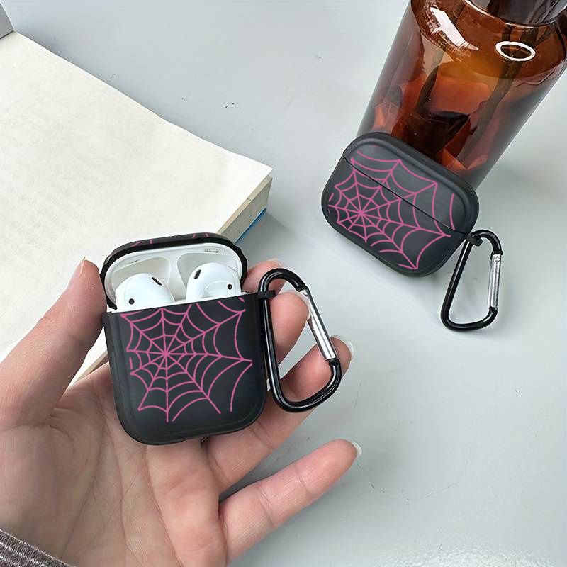 

Purple Spider Web Silicone Case With Keychain Bag For Airpods 1 2 3 Cover Earphone Case Airpods Pro Ery Protective Charing Soft Cases For Air Pods 3 2 1 Pro Cover