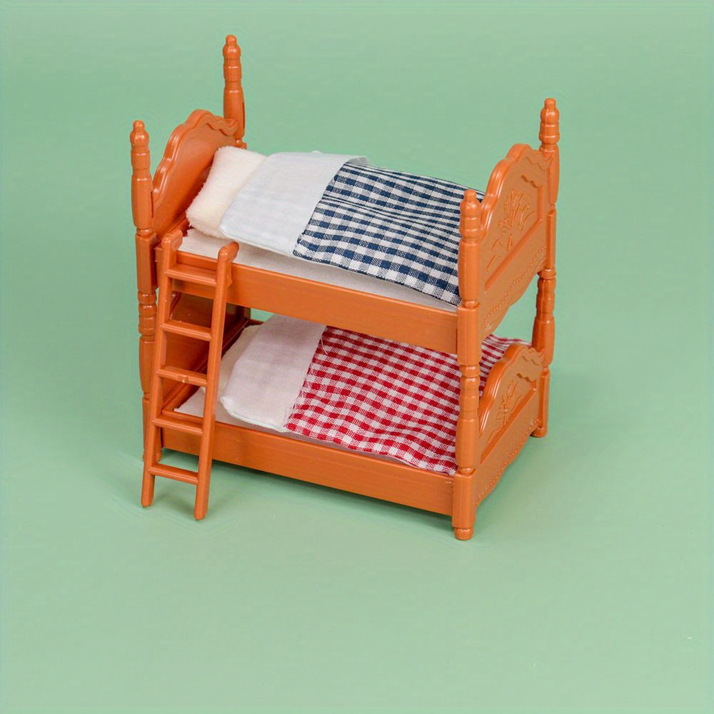 1:12 Handmade Miniature Double Bedroom Furniture Bunk Bed, Ladder Bunk  Beds, Room Dollhouse Furniture Accessories, Doll House Furniture, Dollhouse  Min