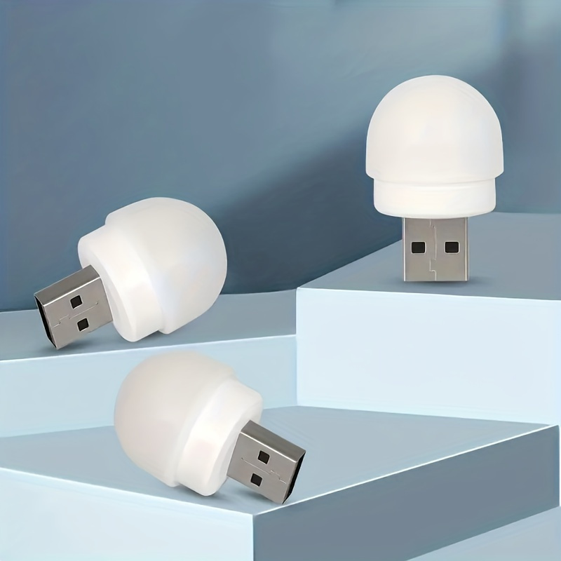 1 Stück Kabelloses LED-Nachtlicht Mit USB-Buchse, Mobiles Aufladen, Kleines  Rundes Buchlicht, Augenschutz, Buch, Lesen, Schlafzimmer, Weißes Licht