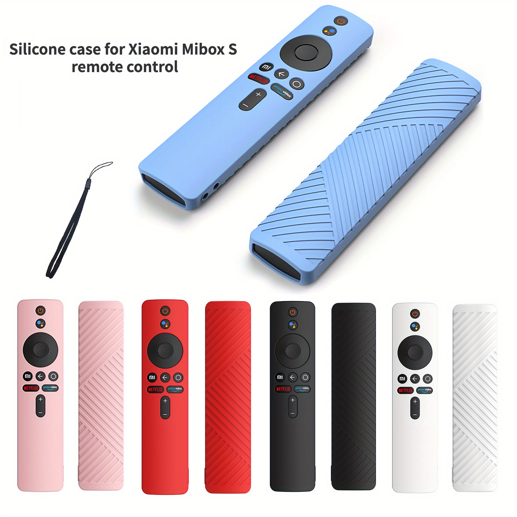 Silicone Protective Case for Xiaomi Mi TV Box S (2nd Gen) Remote, 4K TV  MiBoX 2nd Gen Stick Remote Control Anti Slip Silicone Protective Skin Cover