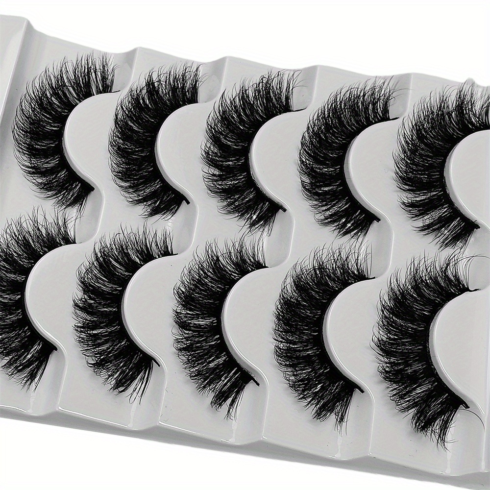 5 Pairs Luxurious Faux Mink Lashes, Fluffy 3D Volume