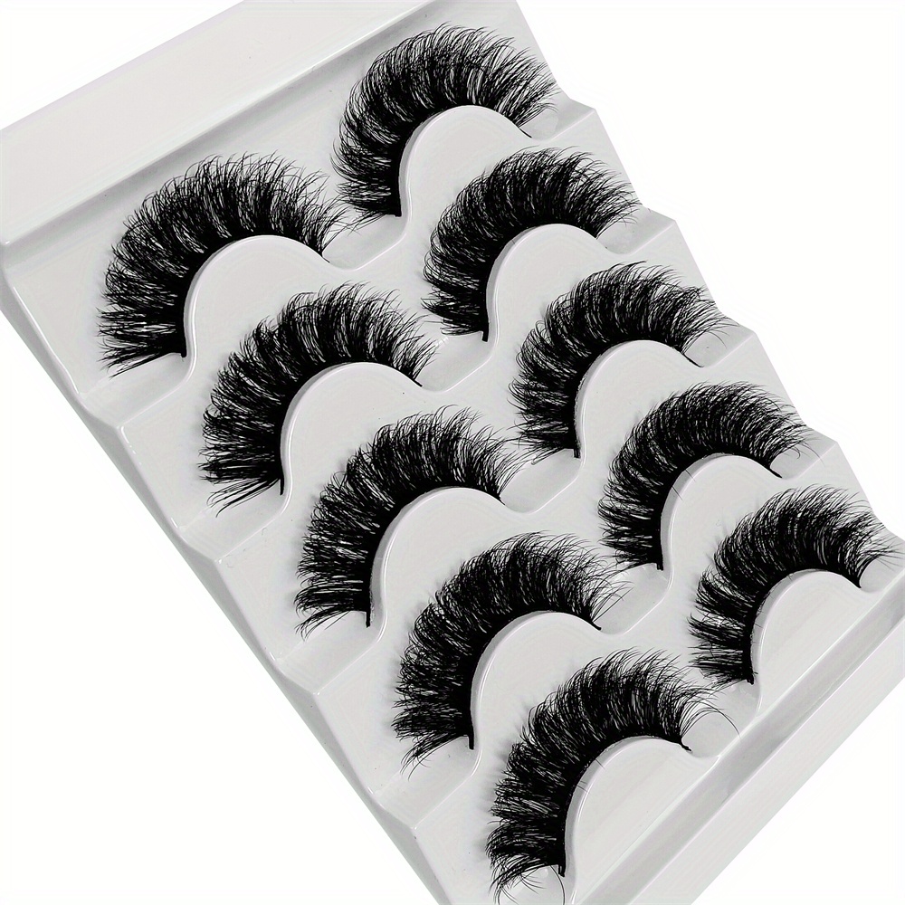 5 Pairs Luxurious Faux Mink Lashes, Fluffy 3D Volume