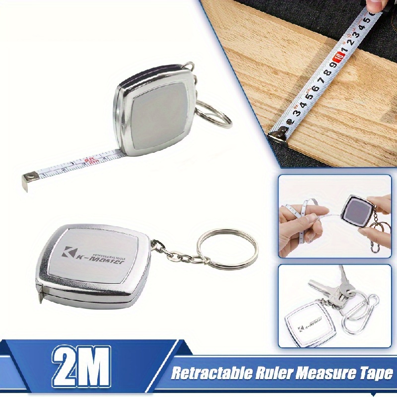 

2m Retractable Ruler Measure Tape Small Keychain Mini Tools Roulette Measuring Instruments Portable Tape Measure