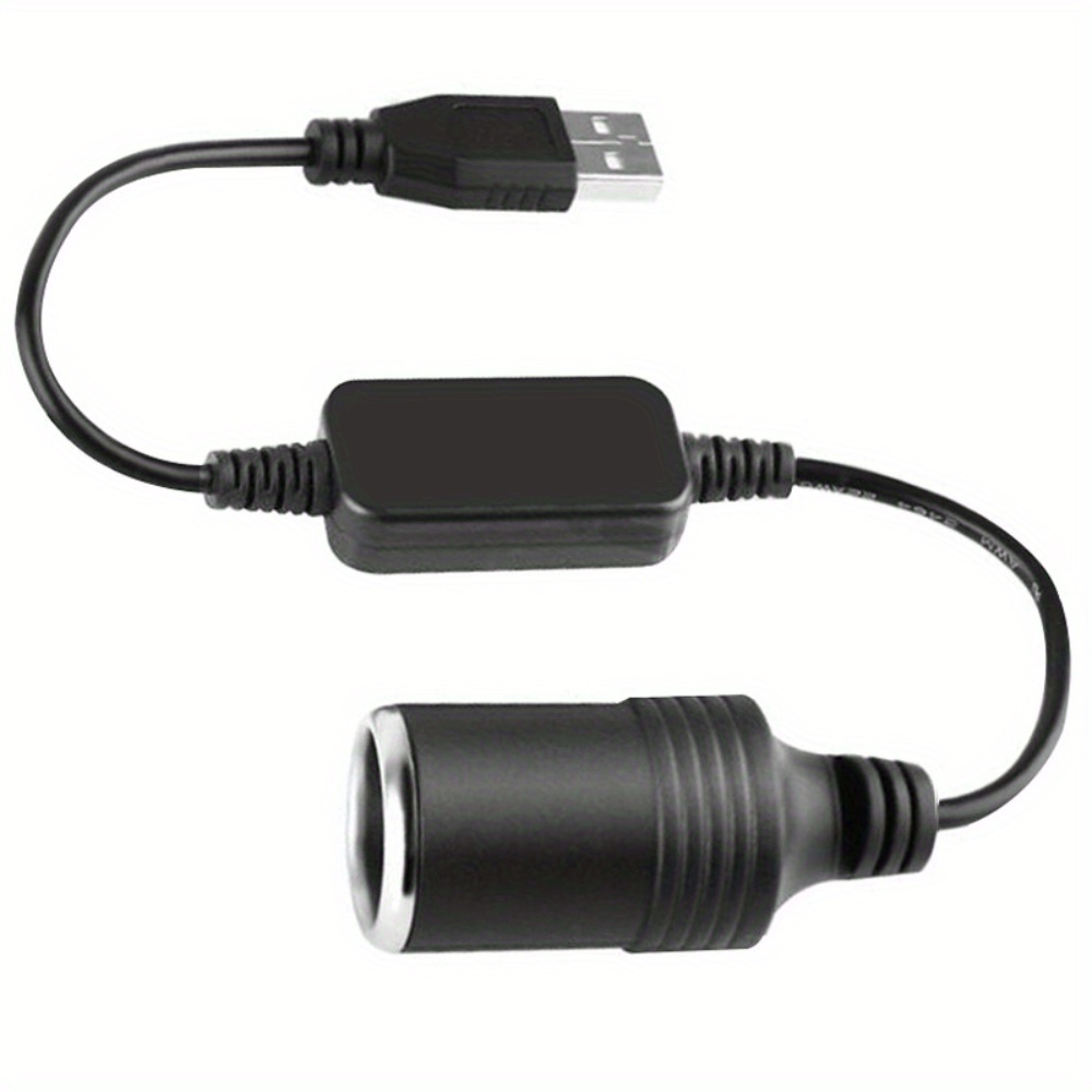 Convertisseur USB A mâle vers prise allume-cigare femelle 12 V