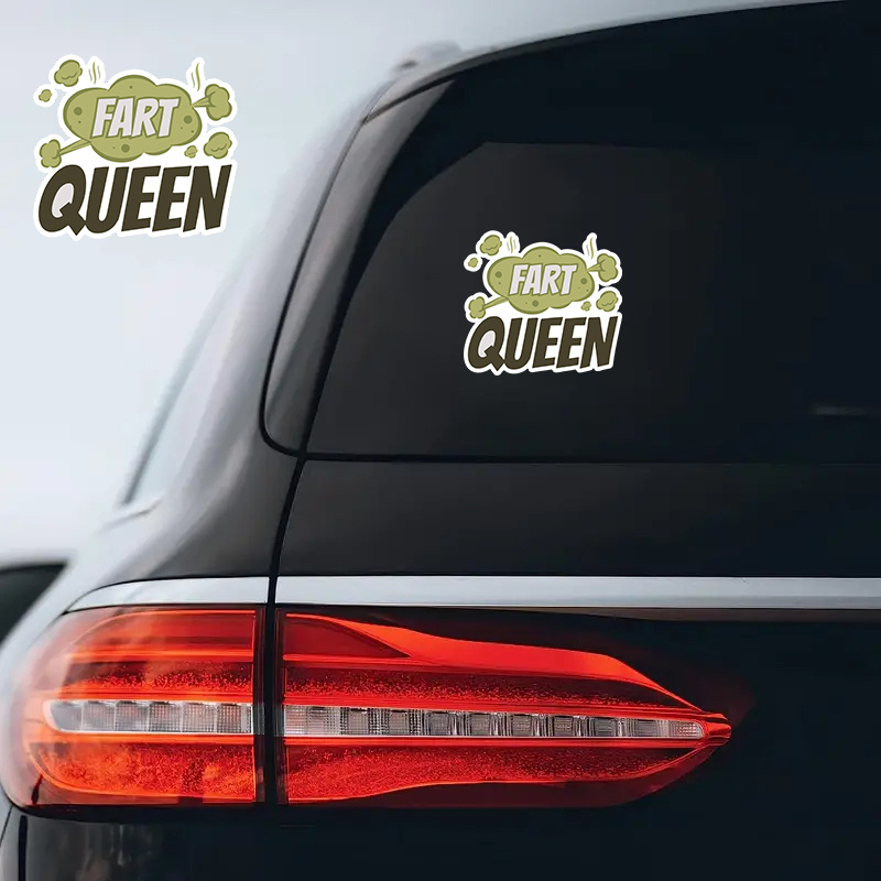 

1pc Funny Fart Queen Sticker Vinyl Decal For Wall Laptop Cell Truck