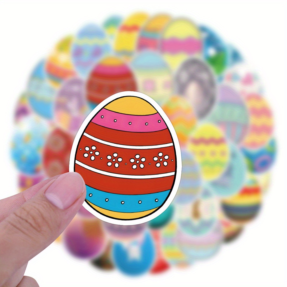 Easter Egg Cartoon Decals Graffiti Vinyl Waterproof Stickers Temu Qatar