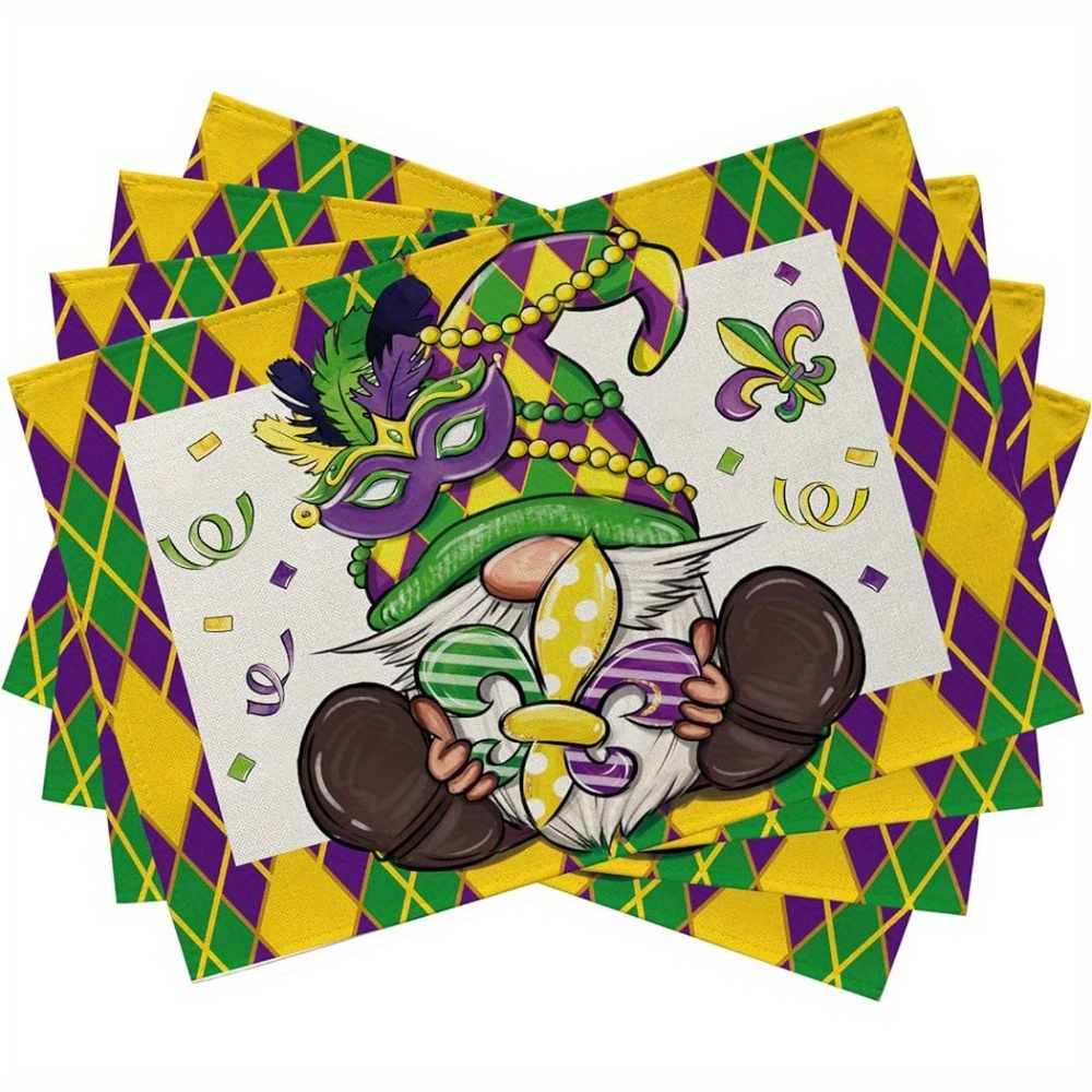 mardi gras table placemats