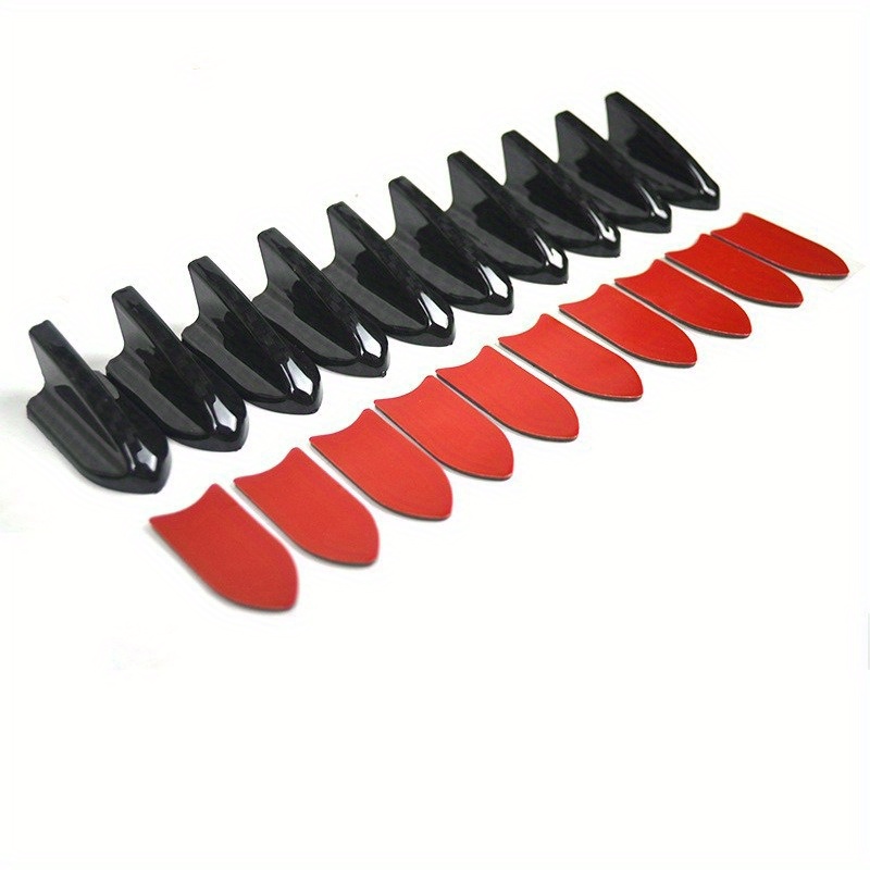 TEMU 10pcs Car Modification Accessories Pointed Stick-on Car Roof Tail Car Body Decoration Modification Parts Car Antenna