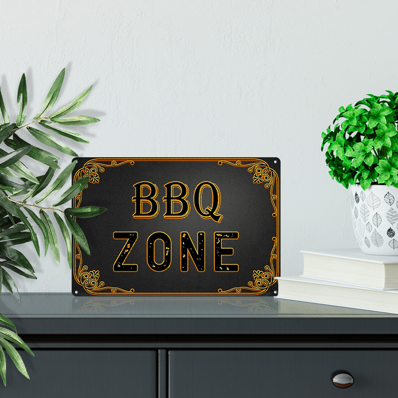 Custom Metal Bbq Sgn, Barbecue Outdoor Ktchen Wall Decor