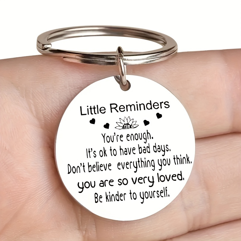 Little Reminders Keychain For Men Inspirational Keychain For - Temu