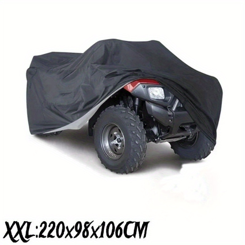 TEMU Outdoor Black Atv Cover, Bikes And Off-road Motorcycles Cover Atv Accessory, Includes Storage Bag, Fits Most Atvs, Scooters And Beach Vehicles