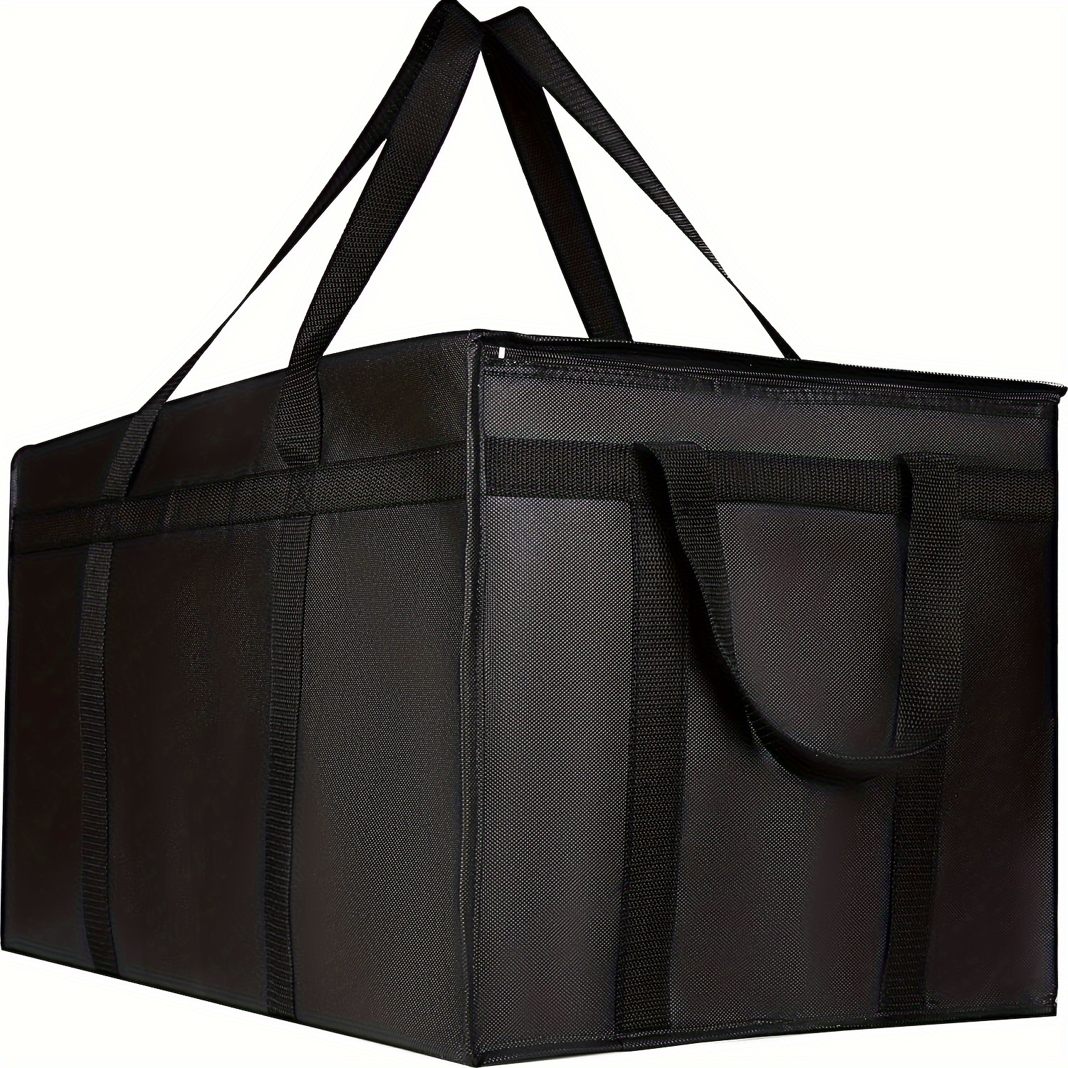 1pc black large xxxl pizza box takeout bag     hot or cold for shopping takeout camping outdoors black 23 x 14 x 15 inches for retail stores and supermarkets non food contact