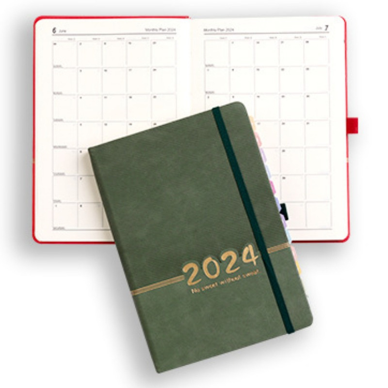 2024 Agenda Book Planner Pen Insert Creative Faux Leather - Temu