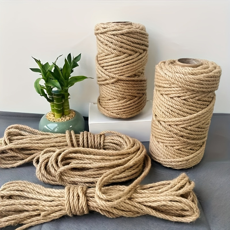 Natural Hemp Rope, 1/4 Inch Heavy Duty Jute String for Cat Scratching Post  and Tower, DIY Cat Scratching Post for Cat Scratching Post, Scratching Mat