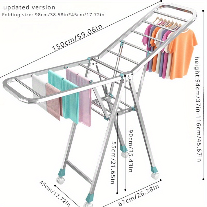 Multi tier Foldable Clothes Rack Indoor Laundry Drying Rack - Temu