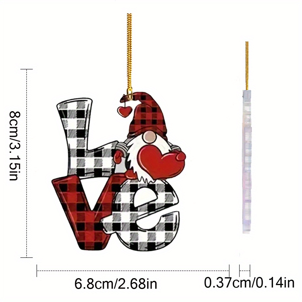 2 Stück Herzgestickte Würfel-design-stoff-auto-hängeornamente, Kaufen Sie  Jetzt Für Zeitlich Begrenzte Angebote Ein