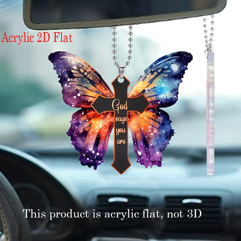 croix papillon Décoration de tournesol de voiture Accessoires d'intérieur  auto