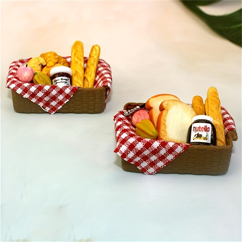 

1:12 Dollhouse Miniature Set Bread Basket Doll Accessories