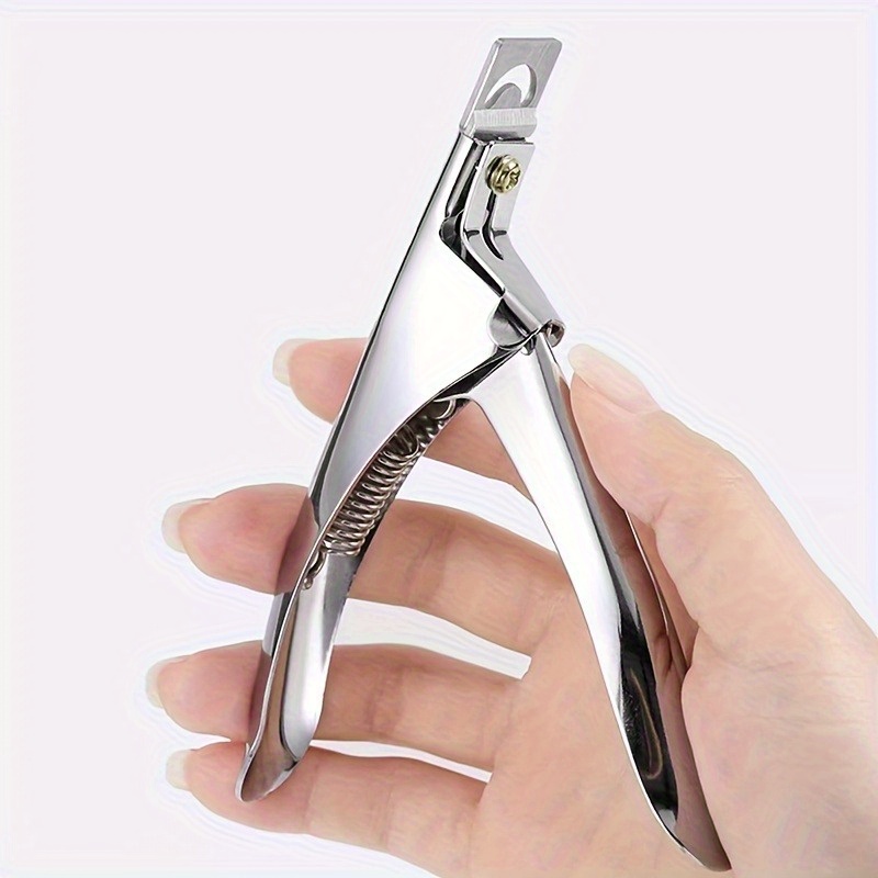 

1pc/2pcs Stainless Steel U Type Nail Tips Nail Clipper, Edge , False Nail U Word Cutting For Round/square Fake Nail Tips Tool