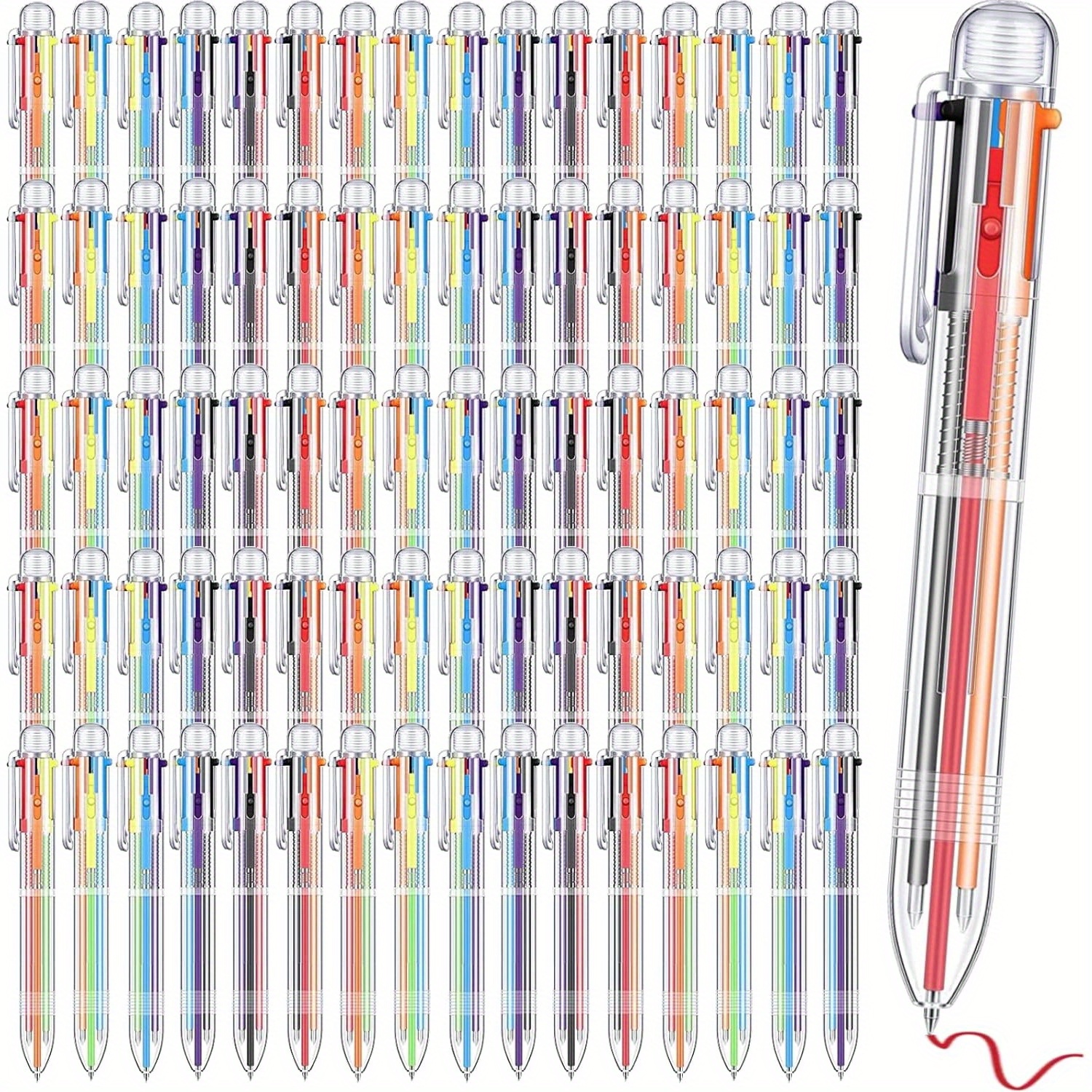 Mluchee 6 Pack Multicolor Pen In One Back to School Pens Retractable  Ballpoin