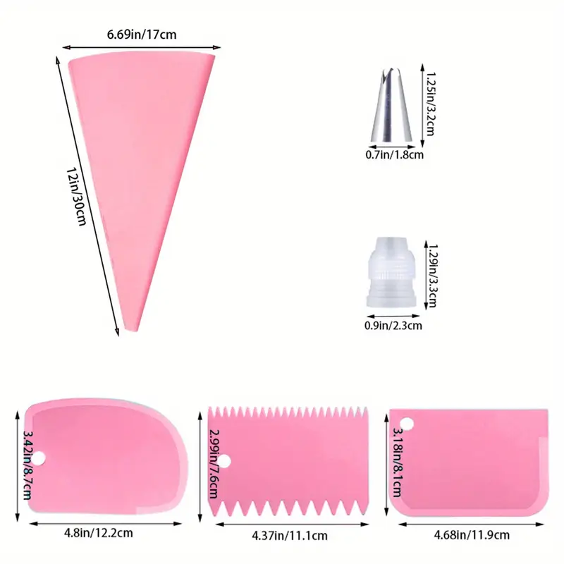 Набор инструментов для украшения тортов 15 21 33 57 шт. — мешки для кондитерских трубочек, нержавеющие стальные насадки и соединители, скребки и другие аксессуары, подходящие для любителей тортов и начинающих, материалы для самостоятельного изготовления тортов, инструменты для выпечки, детали 3