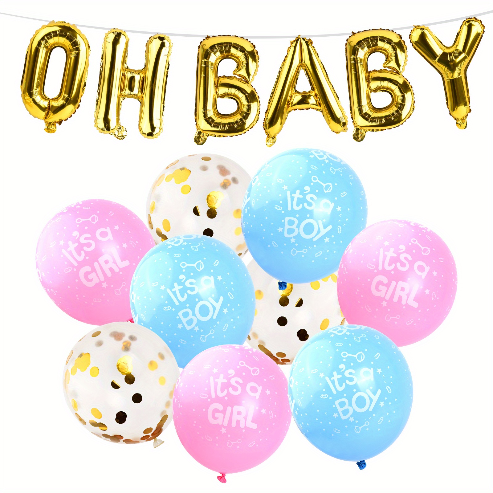 Silvery Balloon Latex Balloons Gender Reveal Balloons - Temu