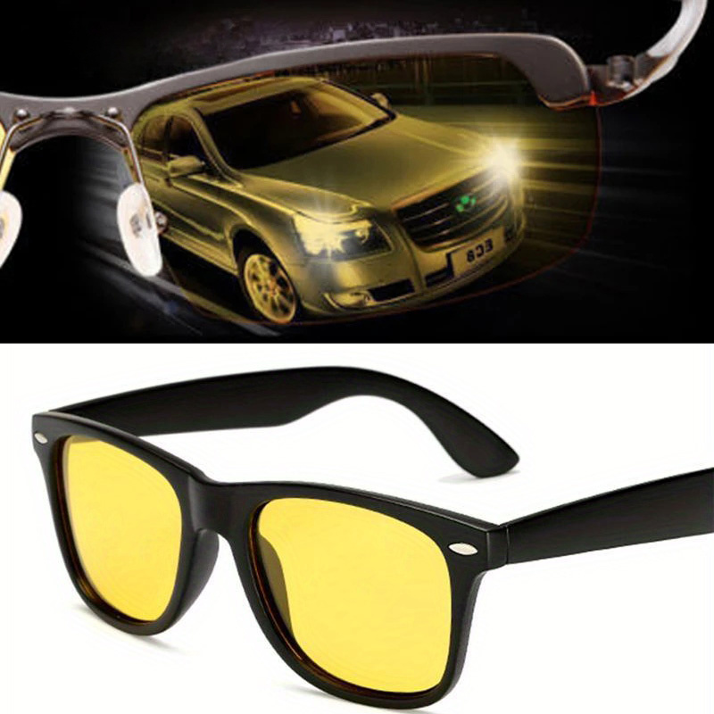 Yellow Lens Night Vision Glasses Men Women Driving - Temu