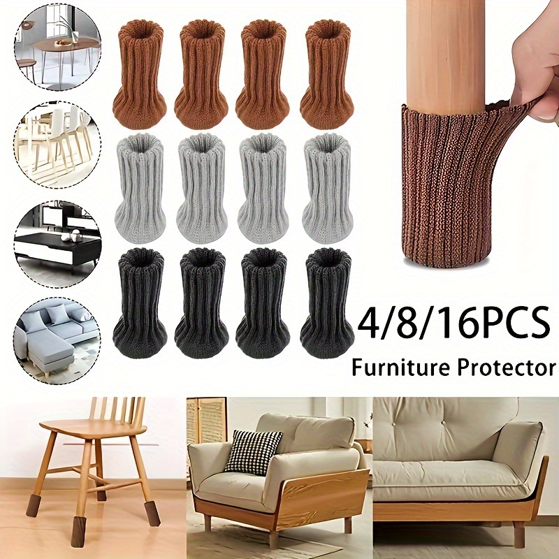 Protecteurs de sol de pied de chaise pour planchers de bois franc, 4PCS  antidérapant anti-bruit Silicone Meubles Pieds Protecteur de pieds, Housses  de pieds de table -  Canada