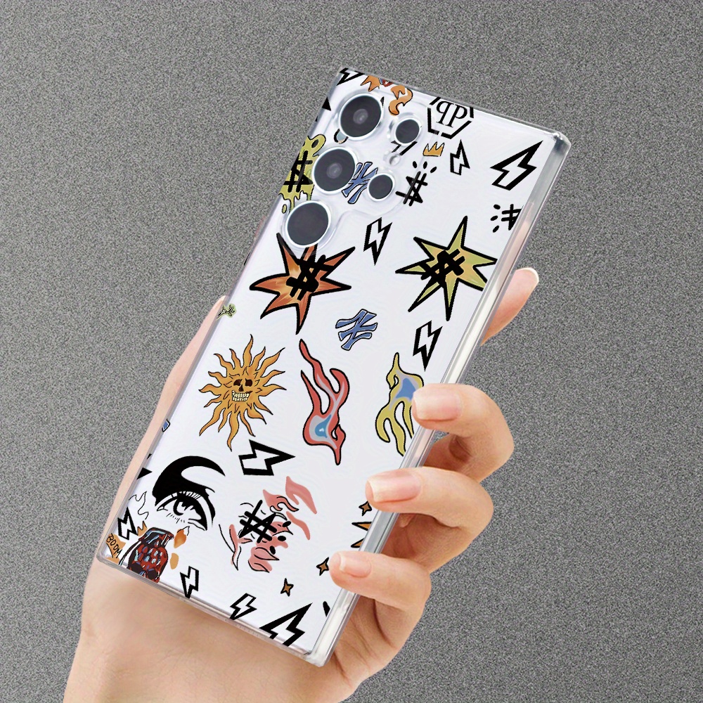 transparent soft fashion simple classic abstract sun print - Temu